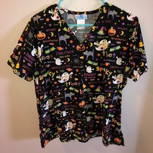 HALLOWEEN scrub top